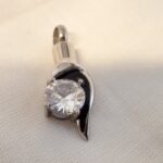 Anima Tierbestattung: Ascheschmuck AP65 - Anhänger hochglänzend mit eingef. Stein
